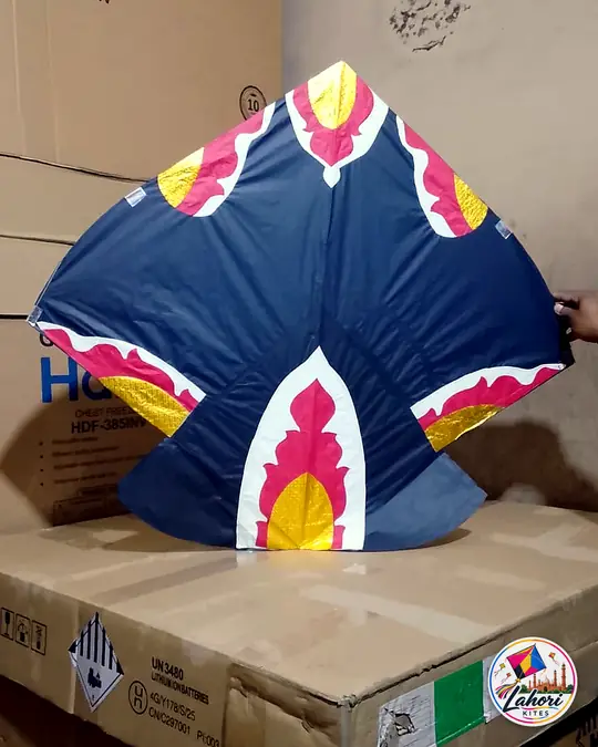 Navy floral pattern kite