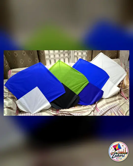 Collection of plain gudda kites